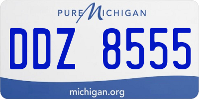 MI license plate DDZ8555
