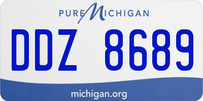 MI license plate DDZ8689