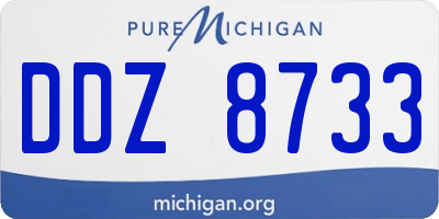MI license plate DDZ8733