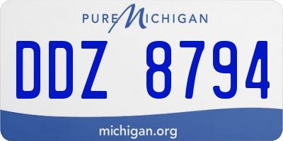 MI license plate DDZ8794
