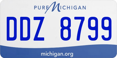 MI license plate DDZ8799