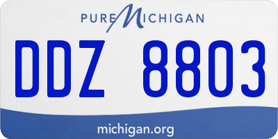 MI license plate DDZ8803