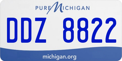 MI license plate DDZ8822