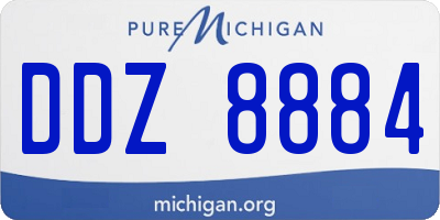 MI license plate DDZ8884