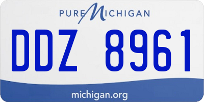 MI license plate DDZ8961
