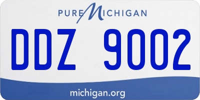 MI license plate DDZ9002