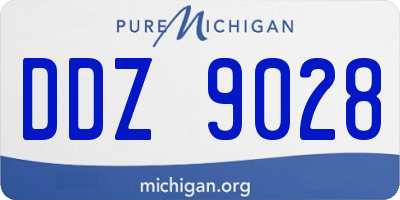 MI license plate DDZ9028