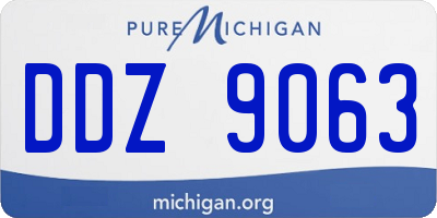 MI license plate DDZ9063
