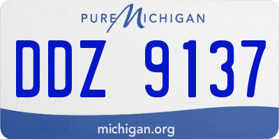 MI license plate DDZ9137