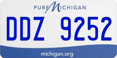 MI license plate DDZ9252