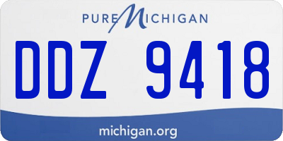 MI license plate DDZ9418