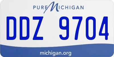 MI license plate DDZ9704