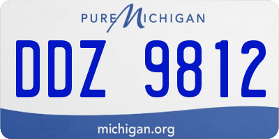 MI license plate DDZ9812