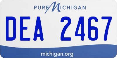 MI license plate DEA2467