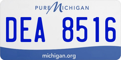 MI license plate DEA8516