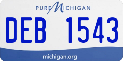 MI license plate DEB1543