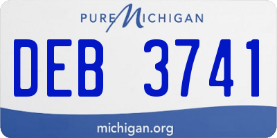 MI license plate DEB3741
