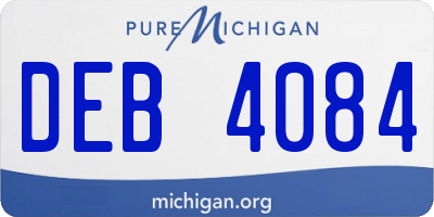 MI license plate DEB4084