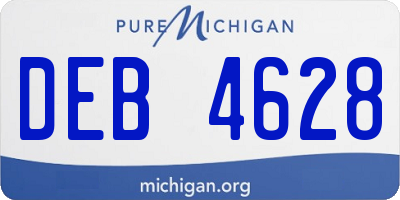 MI license plate DEB4628