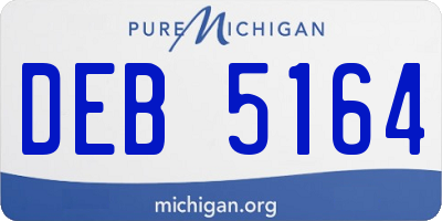 MI license plate DEB5164