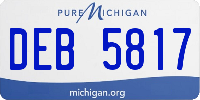 MI license plate DEB5817