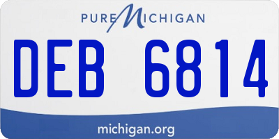 MI license plate DEB6814