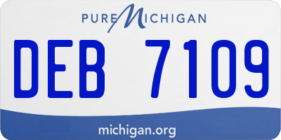 MI license plate DEB7109