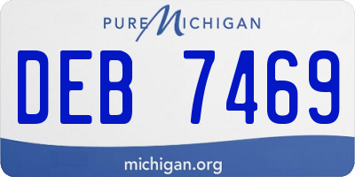 MI license plate DEB7469