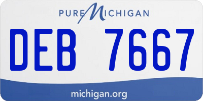 MI license plate DEB7667