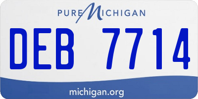 MI license plate DEB7714