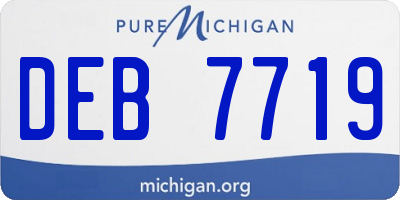 MI license plate DEB7719