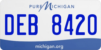 MI license plate DEB8420