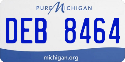 MI license plate DEB8464