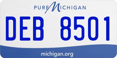 MI license plate DEB8501