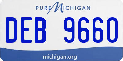 MI license plate DEB9660