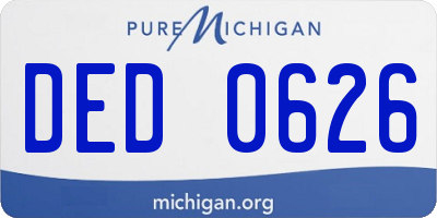 MI license plate DED0626