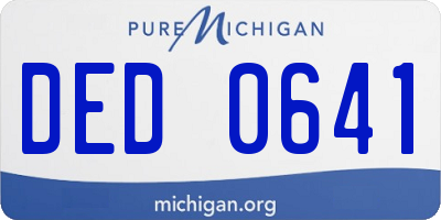 MI license plate DED0641
