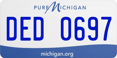 MI license plate DED0697