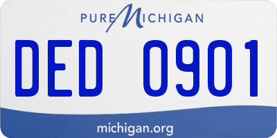 MI license plate DED0901