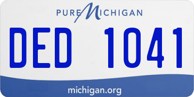 MI license plate DED1041