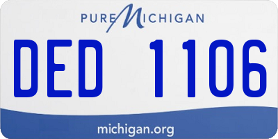 MI license plate DED1106