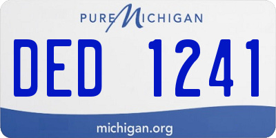 MI license plate DED1241