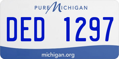 MI license plate DED1297