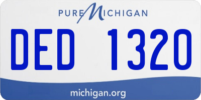 MI license plate DED1320