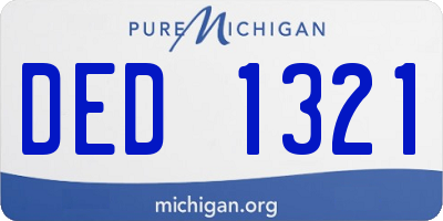 MI license plate DED1321