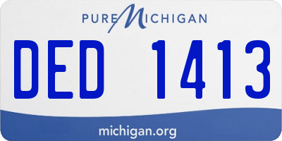 MI license plate DED1413