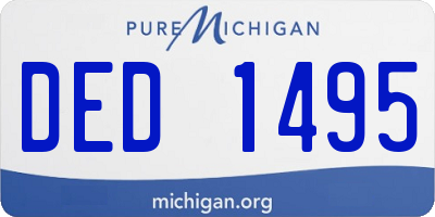 MI license plate DED1495