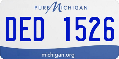 MI license plate DED1526