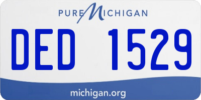 MI license plate DED1529