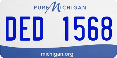 MI license plate DED1568